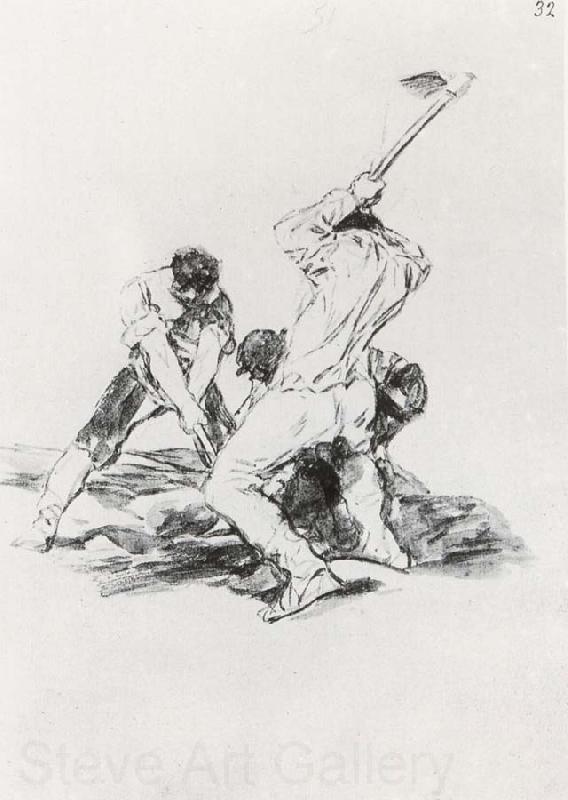 Francisco Goya Three Men Digging
